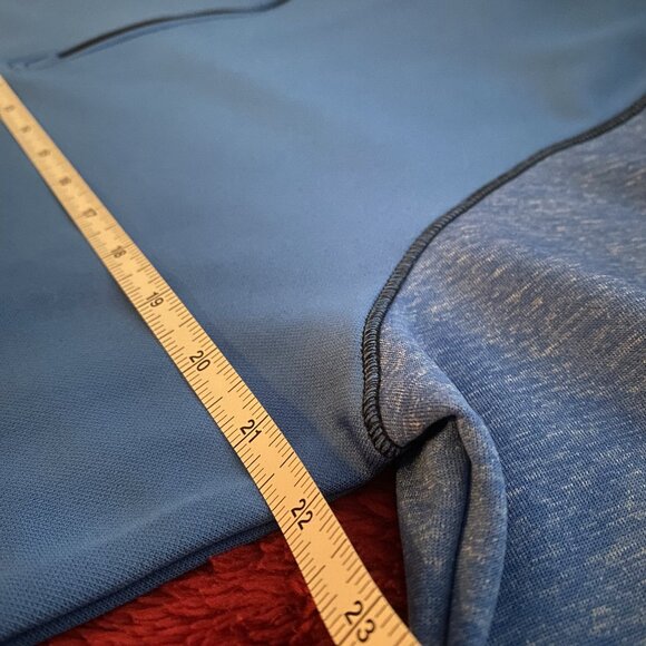 Men's FootJoy Quarter Zip Long-sleeved Golf Shirt - Blue - Size Medium - Picture 6 of 9